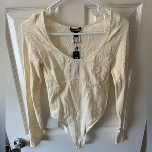 Steve Madden serent bodysuit small (white/cream)